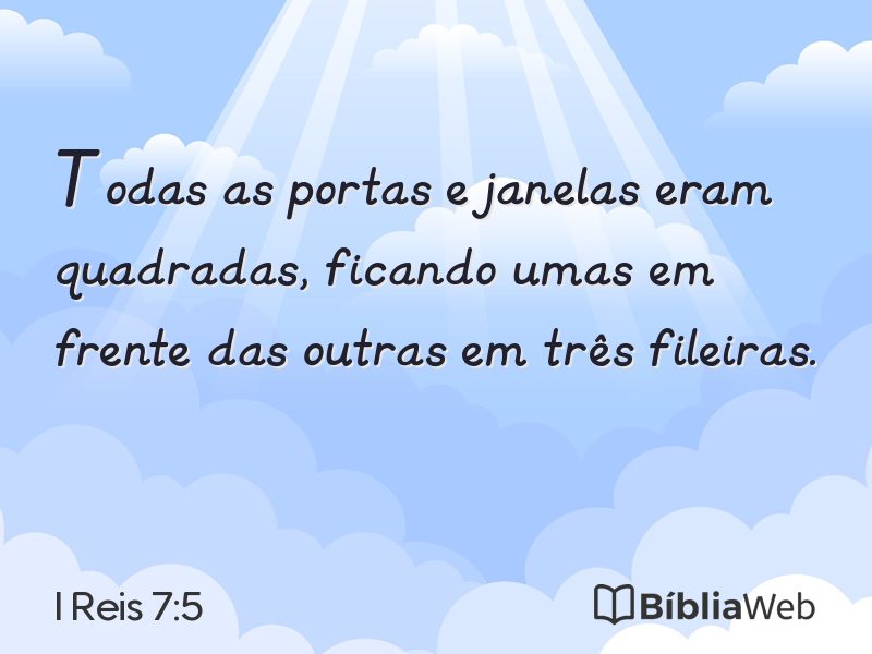 I Reis 7:5 em imagem para compartilhar