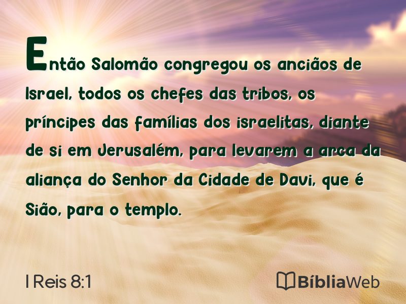 I Reis 8:1 em imagem para compartilhar