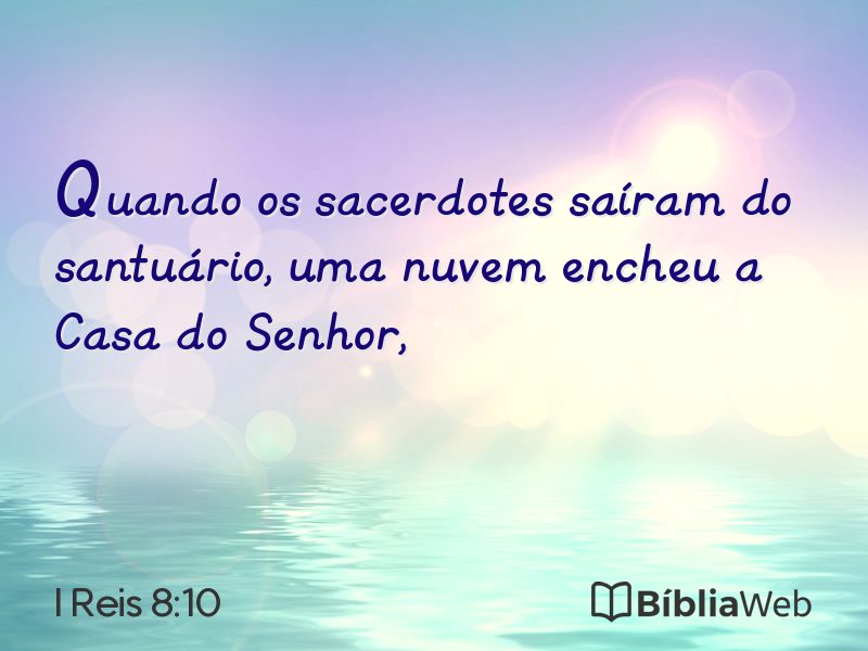 I Reis 8:10 em imagem para compartilhar