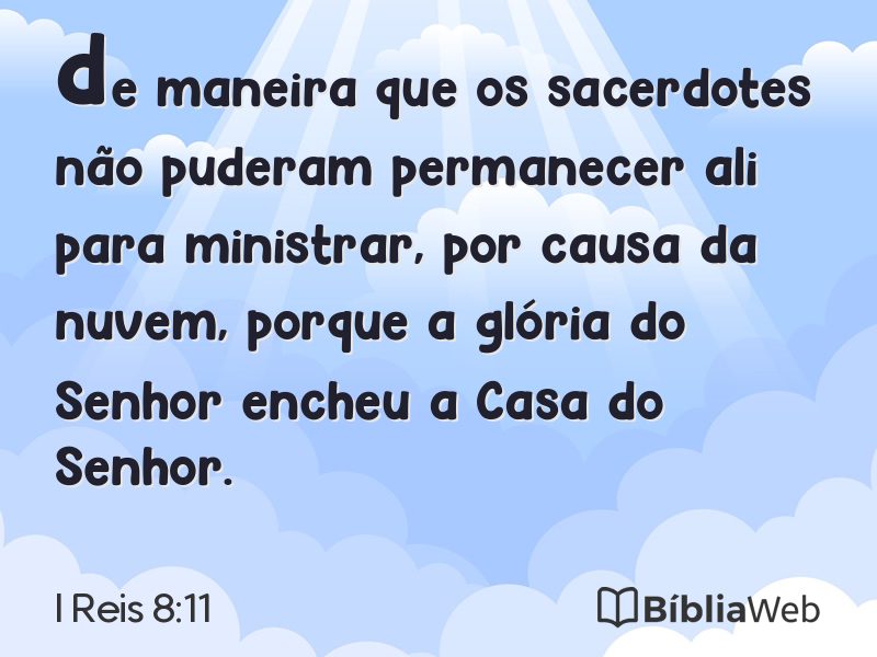 I Reis 8:11 em imagem para compartilhar
