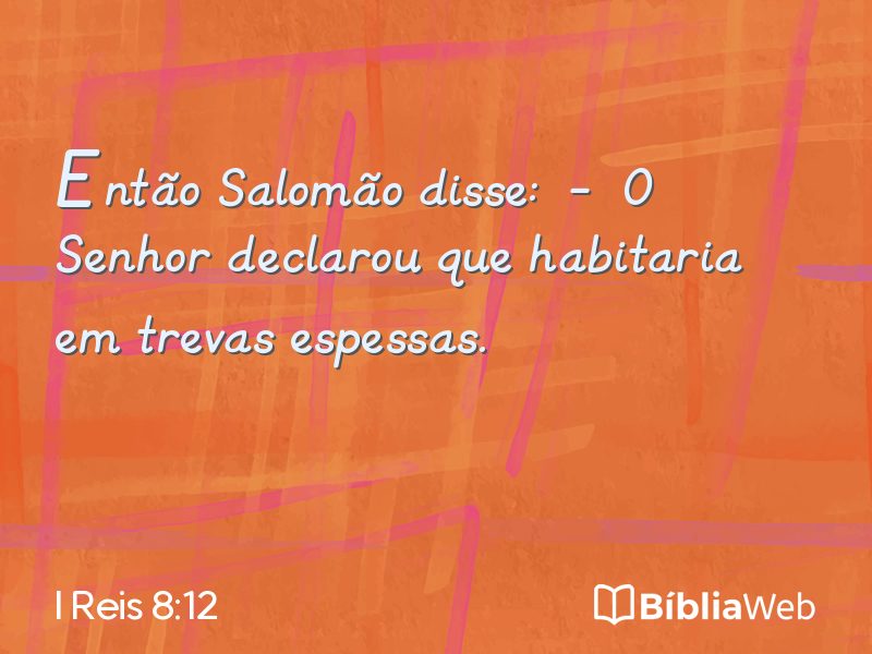 I Reis 8:12 em imagem para compartilhar