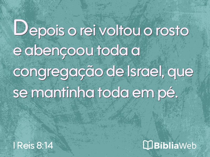 I Reis 8:14 em imagem para compartilhar