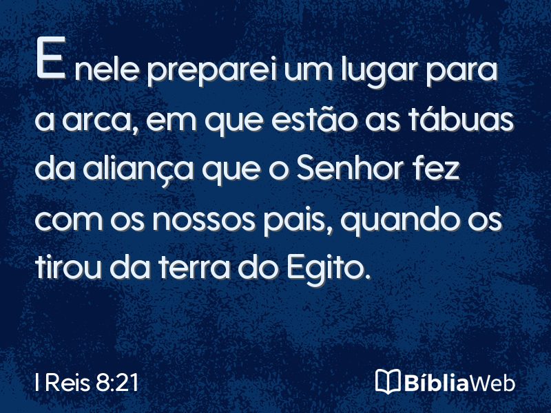 I Reis 8:21 em imagem para compartilhar