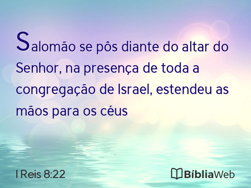 I Reis 8:22 em imagem para compartilhar