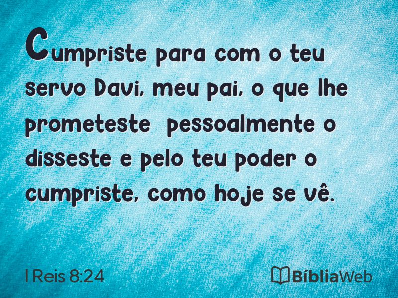 I Reis 8:24 em imagem para compartilhar