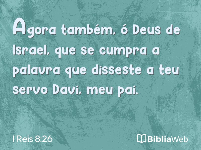 I Reis 8:26 em imagem para compartilhar