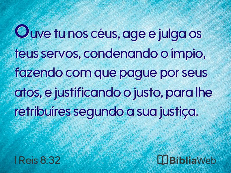 I Reis 8:32 em imagem para compartilhar