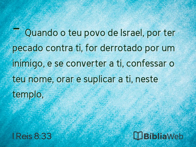 I Reis 8:33 em imagem para compartilhar
