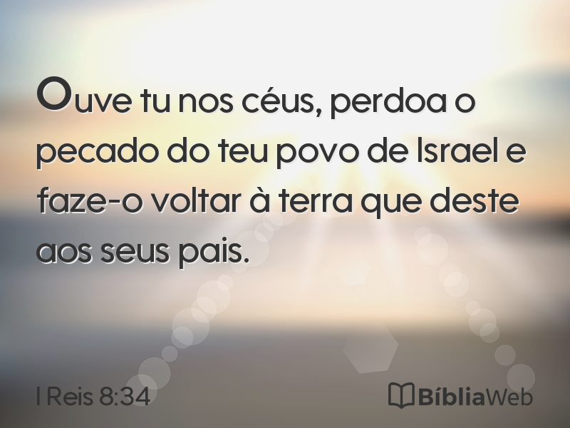I Reis 8:34 em imagem para compartilhar