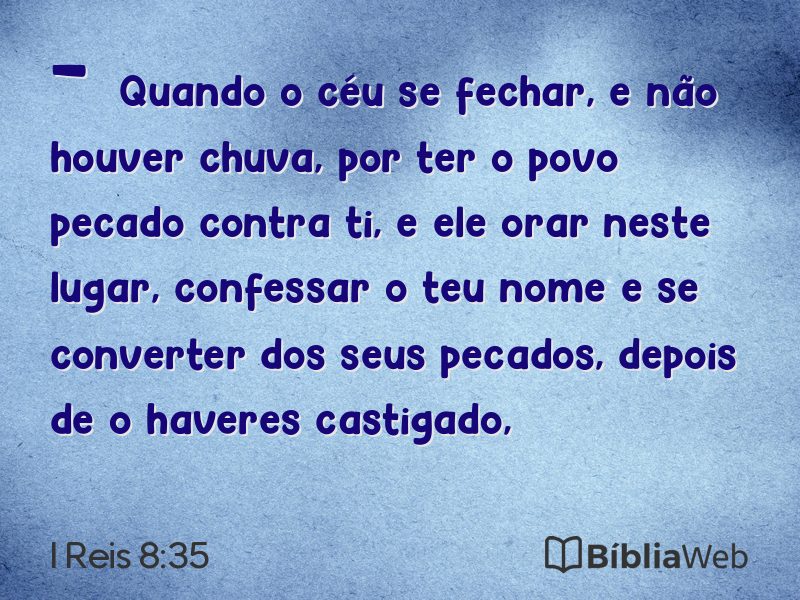 I Reis 8:35 em imagem para compartilhar