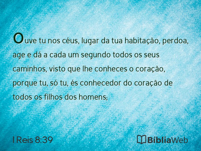 I Reis 8:39 em imagem para compartilhar