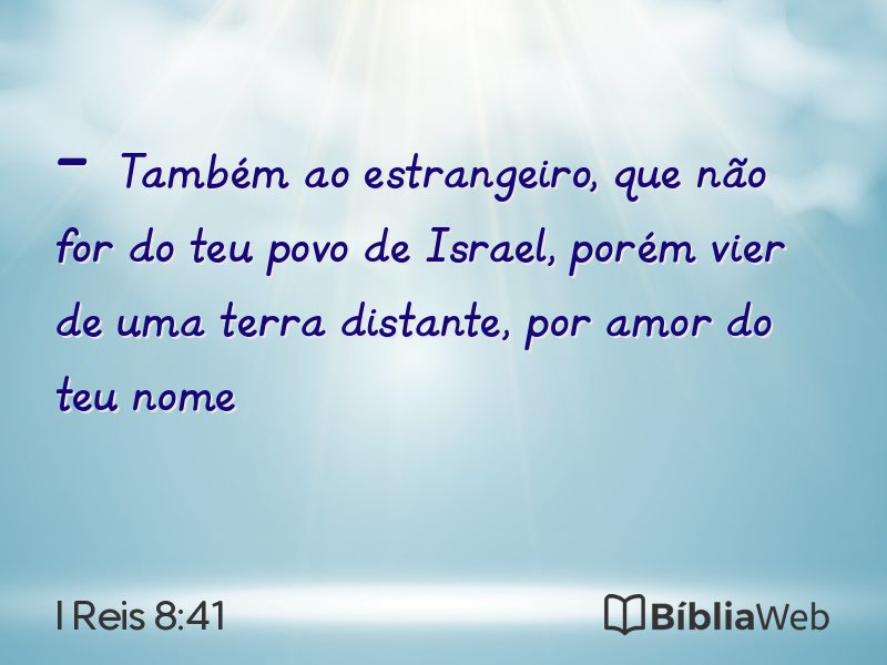 I Reis 8:41 em imagem para compartilhar