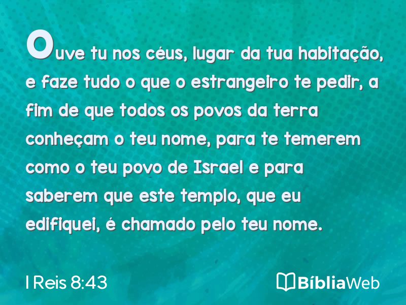 I Reis 8:43 em imagem para compartilhar