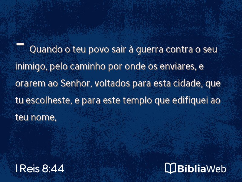 I Reis 8:44 em imagem para compartilhar