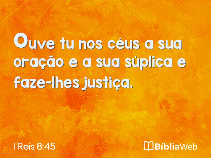 I Reis 8:45 em imagem para compartilhar