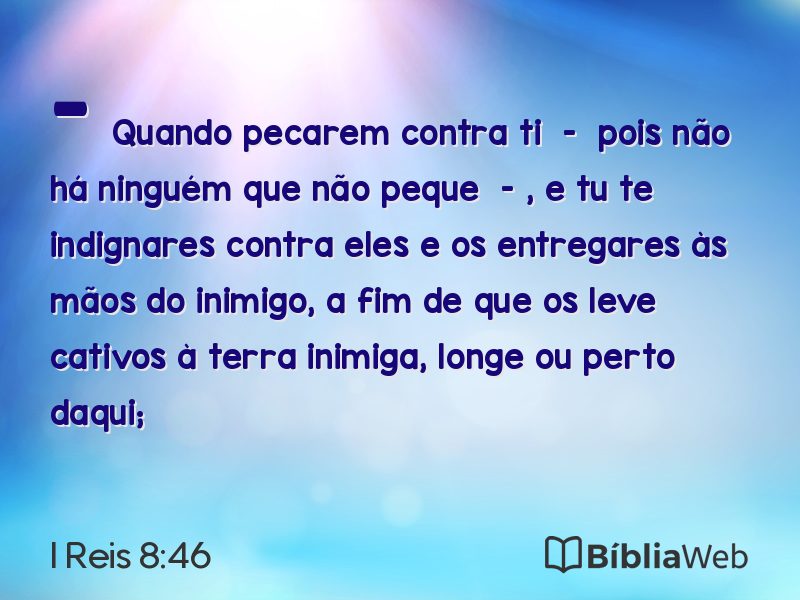 I Reis 8:46 em imagem para compartilhar