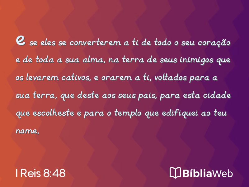 I Reis 8:48 em imagem para compartilhar