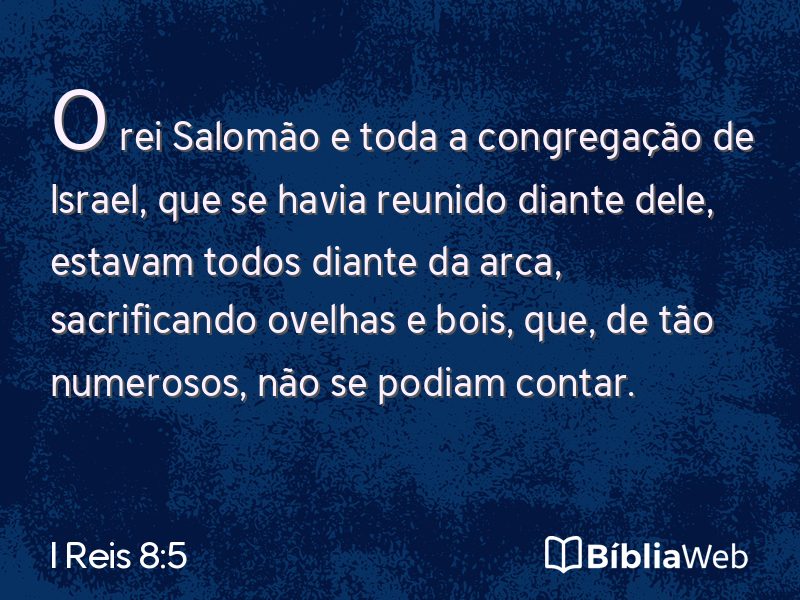 I Reis 8:5 em imagem para compartilhar