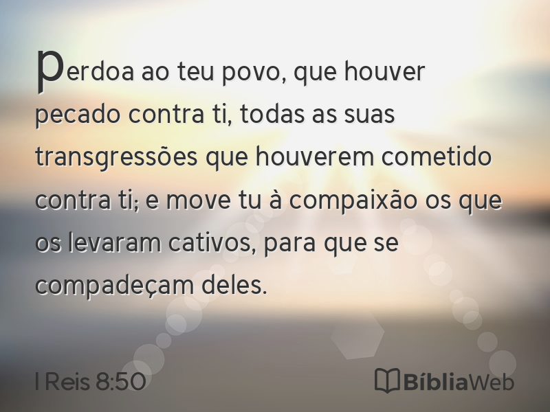 I Reis 8:50 em imagem para compartilhar