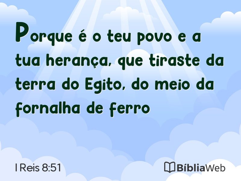 I Reis 8:51 em imagem para compartilhar