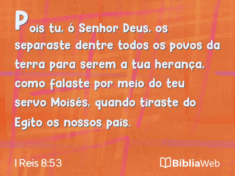 I Reis 8:53 em imagem para compartilhar