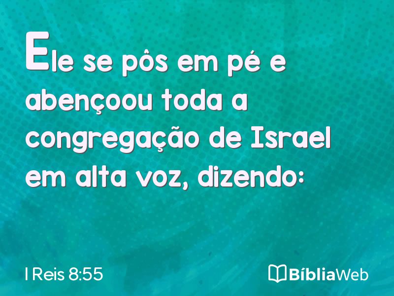 I Reis 8:55 em imagem para compartilhar