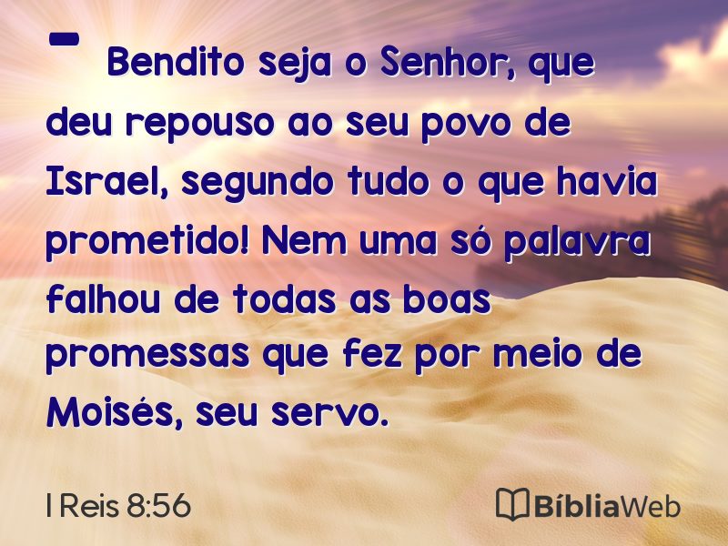 I Reis 8:56 em imagem para compartilhar