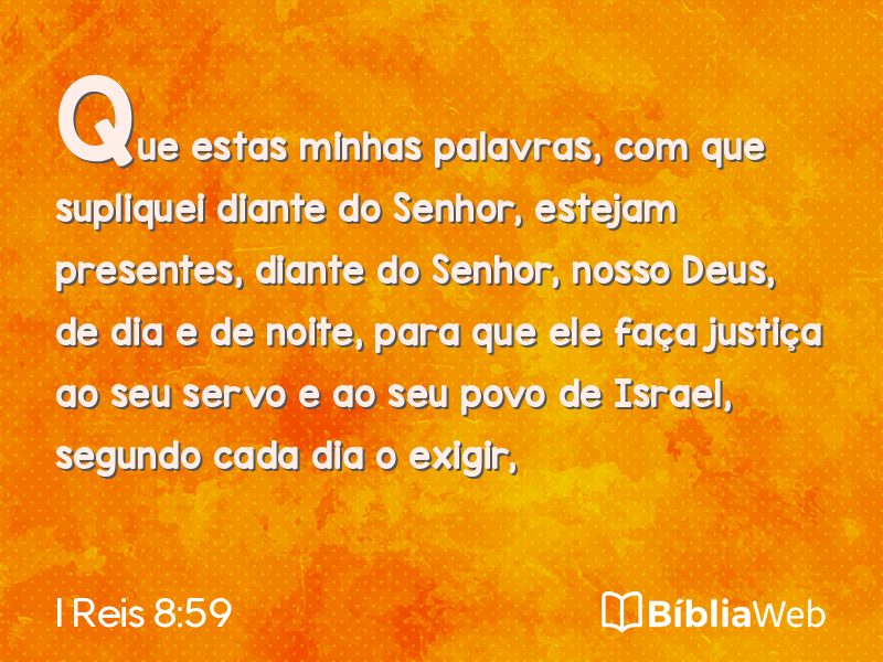 I Reis 8:59 em imagem para compartilhar