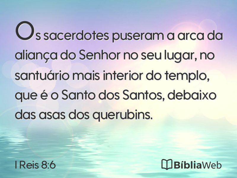 I Reis 8:6 em imagem para compartilhar