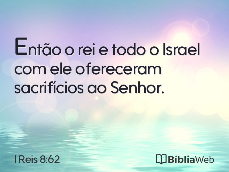 I Reis 8:62 em imagem para compartilhar
