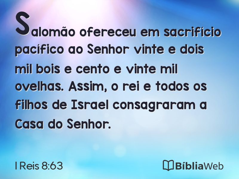 I Reis 8:63 em imagem para compartilhar