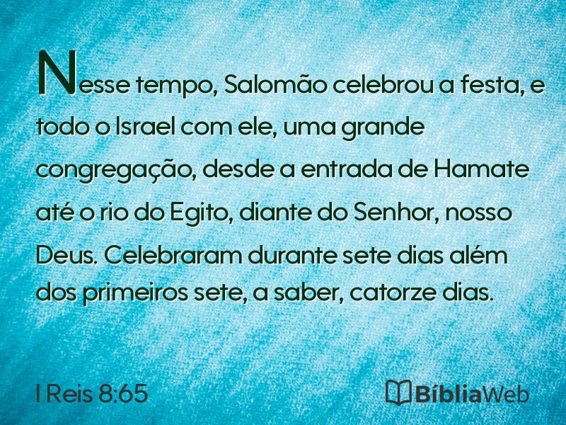 I Reis 8:65 em imagem para compartilhar