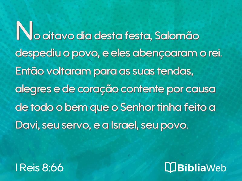 I Reis 8:66 em imagem para compartilhar