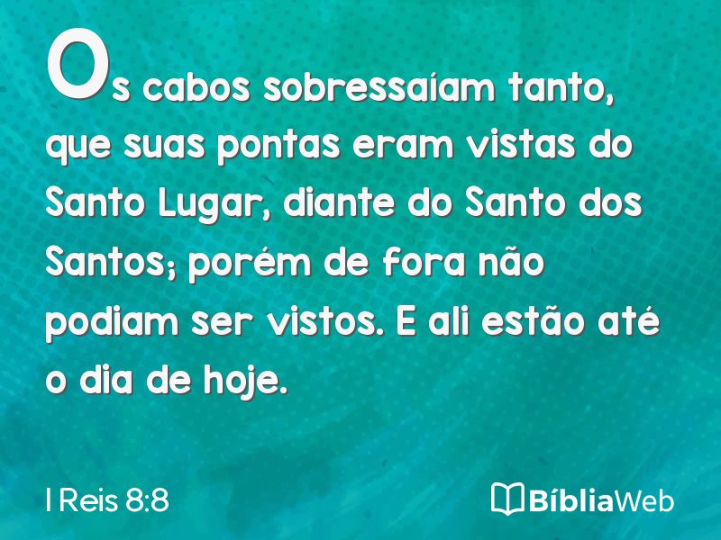 I Reis 8:8 em imagem para compartilhar