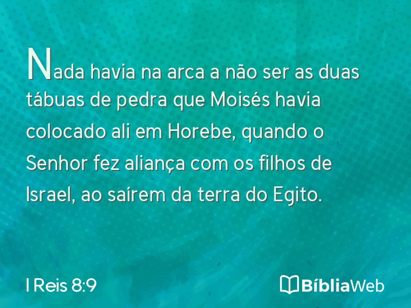 I Reis 8:9 em imagem para compartilhar