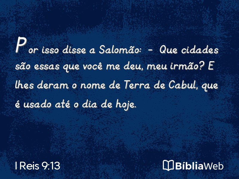 I Reis 9:13 em imagem para compartilhar