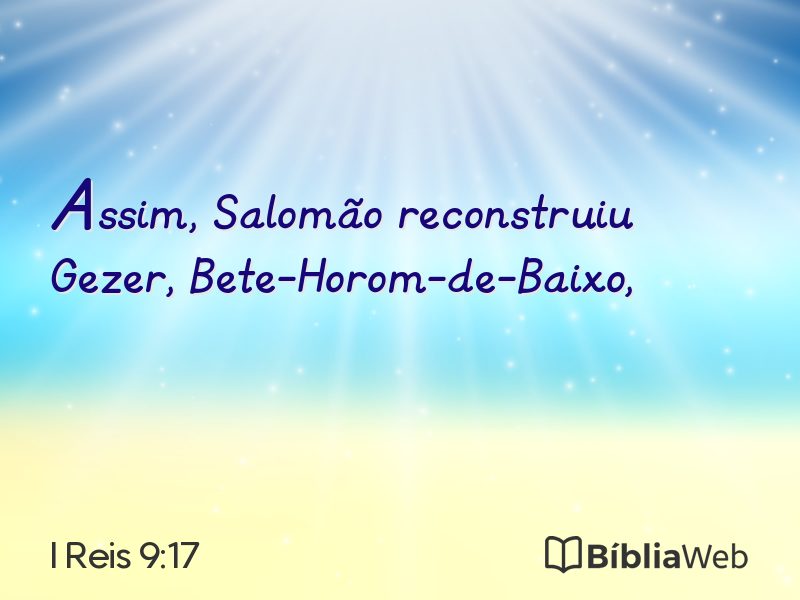 I Reis 9:17 em imagem para compartilhar
