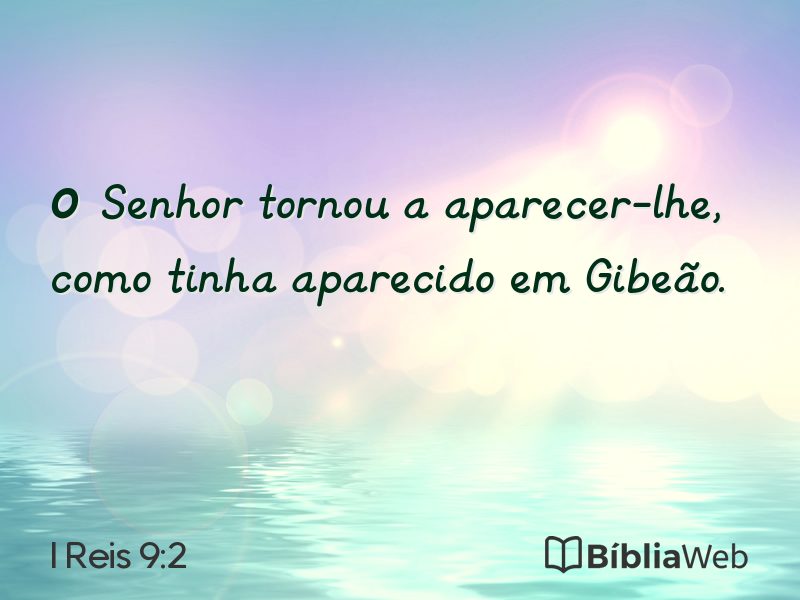 I Reis 9:2 em imagem para compartilhar