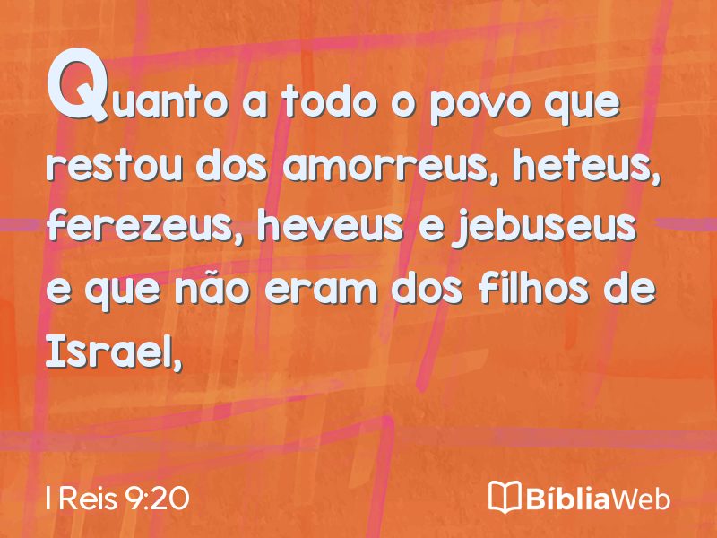 I Reis 9:20 em imagem para compartilhar