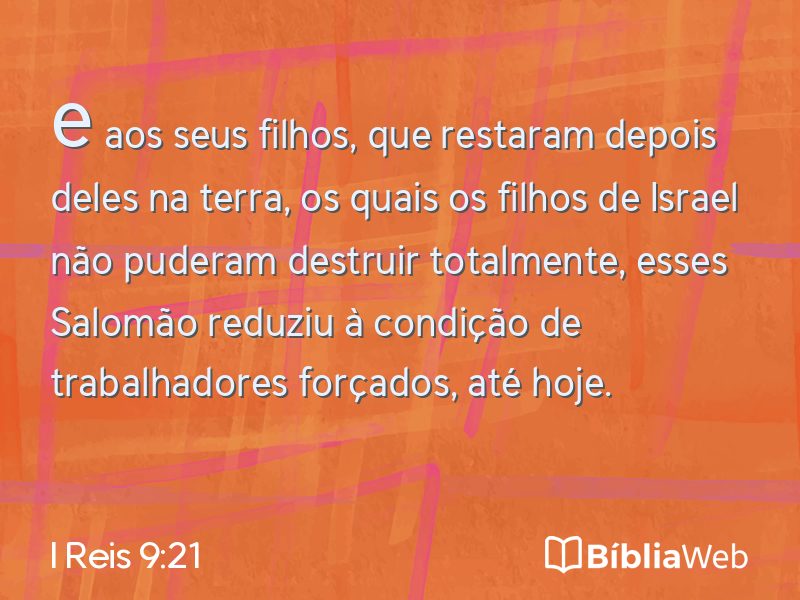 I Reis 9:21 em imagem para compartilhar