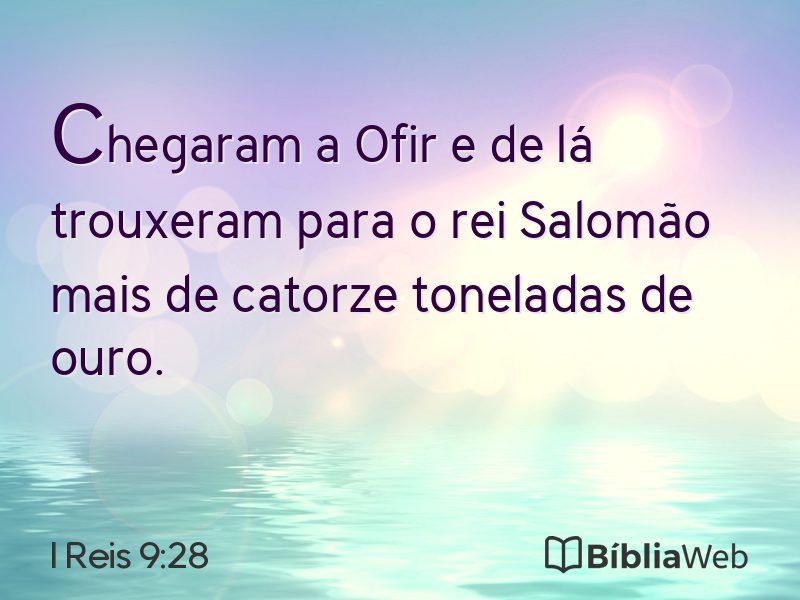 I Reis 9:28 em imagem para compartilhar