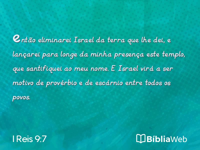 I Reis 9:7 em imagem para compartilhar
