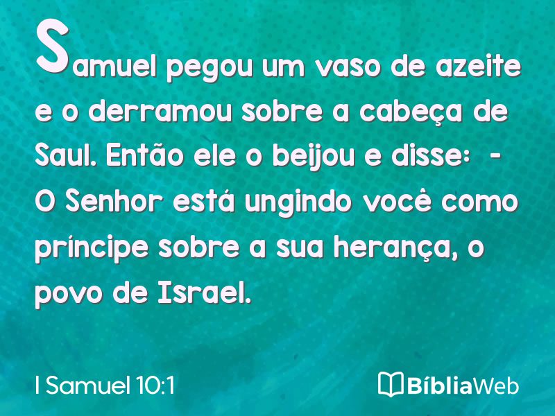 I Samuel 10:1 em imagem para compartilhar