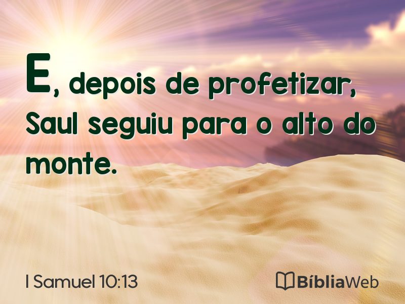 I Samuel 10:13 em imagem para compartilhar