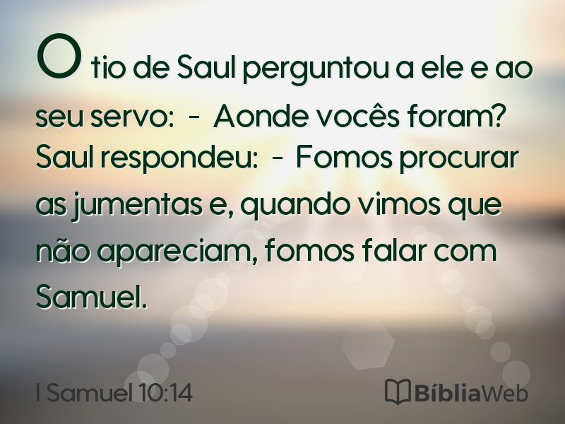 I Samuel 10:14 em imagem para compartilhar