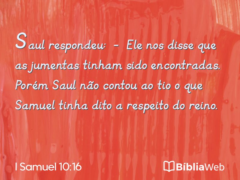 I Samuel 10:16 em imagem para compartilhar