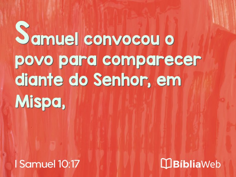 I Samuel 10:17 em imagem para compartilhar
