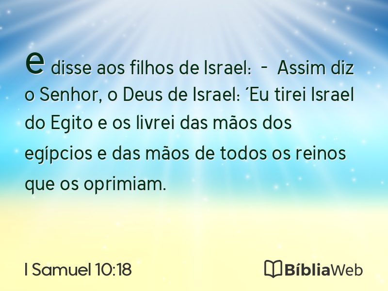 I Samuel 10:18 em imagem para compartilhar