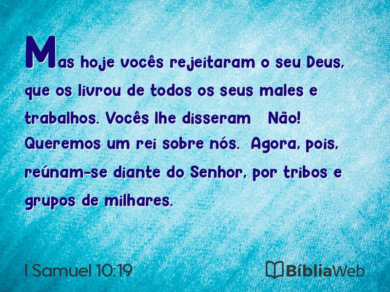 I Samuel 10:19 em imagem para compartilhar