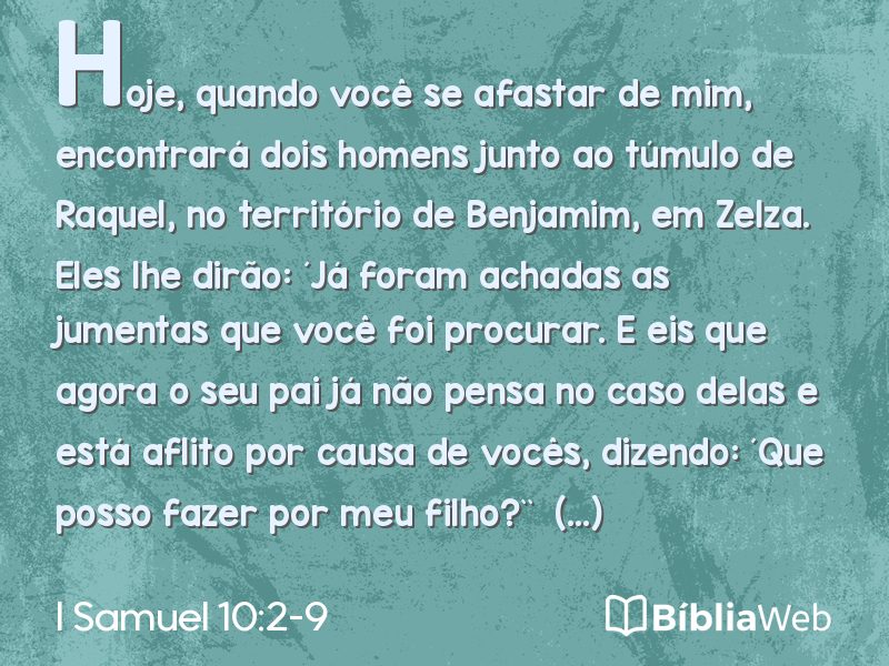 I Samuel 10:2-9 em imagem para compartilhar